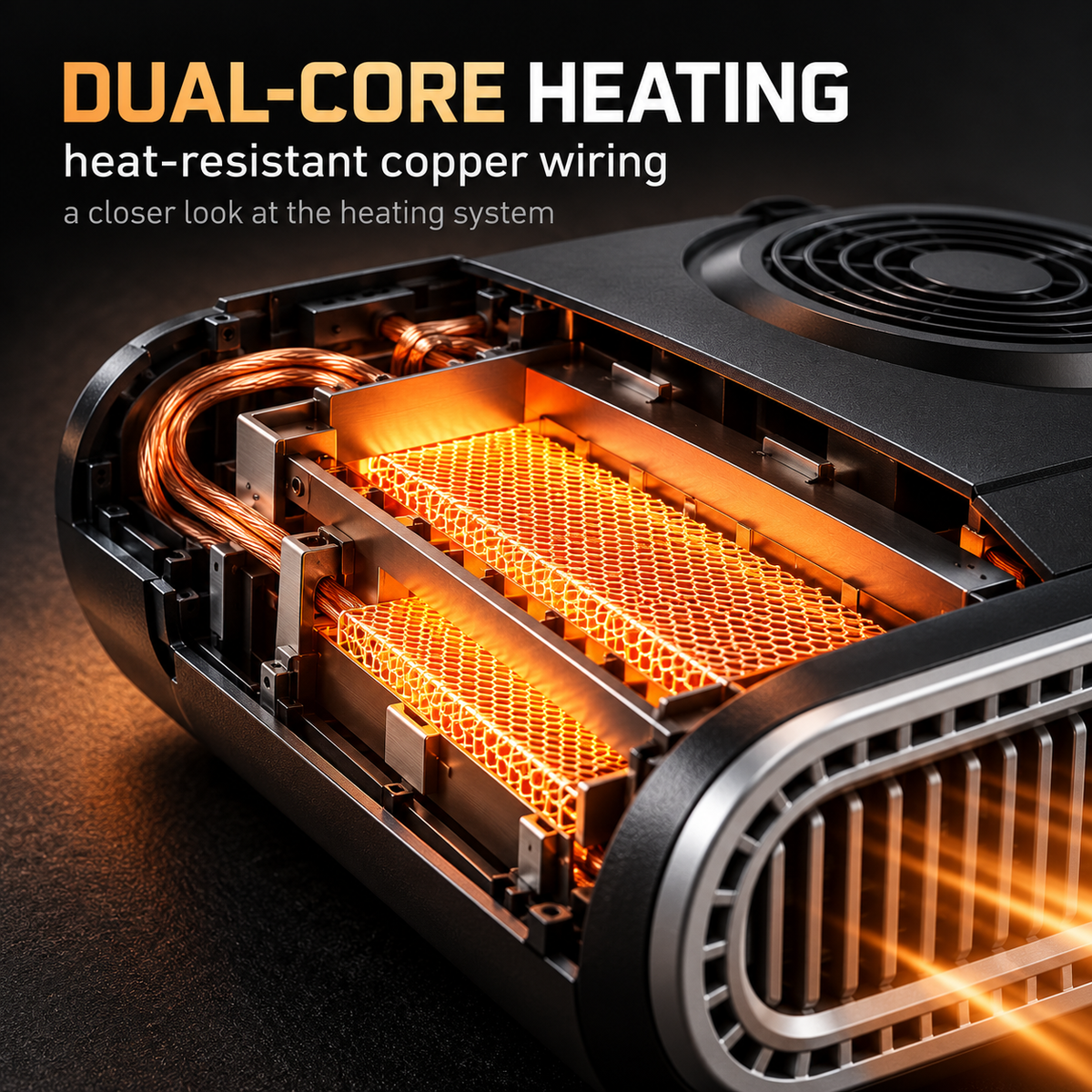 Stycove 12V Portable Car Heater with Adjustable Demister and Window Defroster