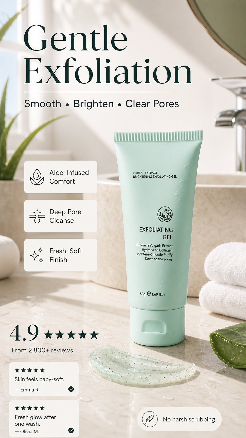 Herbal Extract Brightening Exfoliating Gel