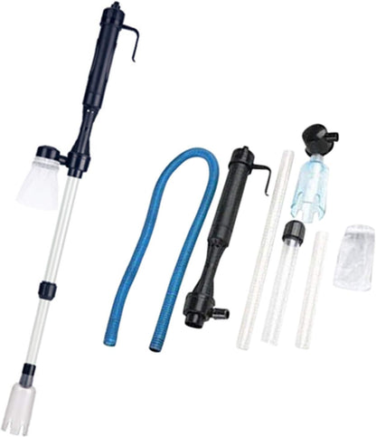 ⚡Battery Operated Electric Aquarium Gravel Siphon Cleaner ✨Fish Tank Water Vacuum Cleaning Tool With Filter Mesh Bag
