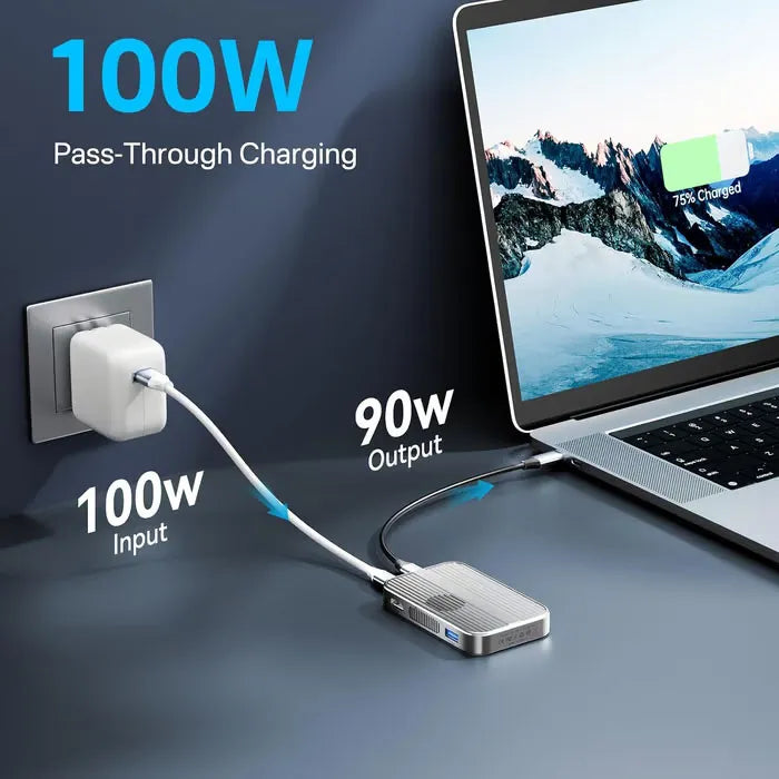 ❄️Card-Sized Cooling SSD Hub! Ice-Storm Cooling 6-in-1 USB C Hub