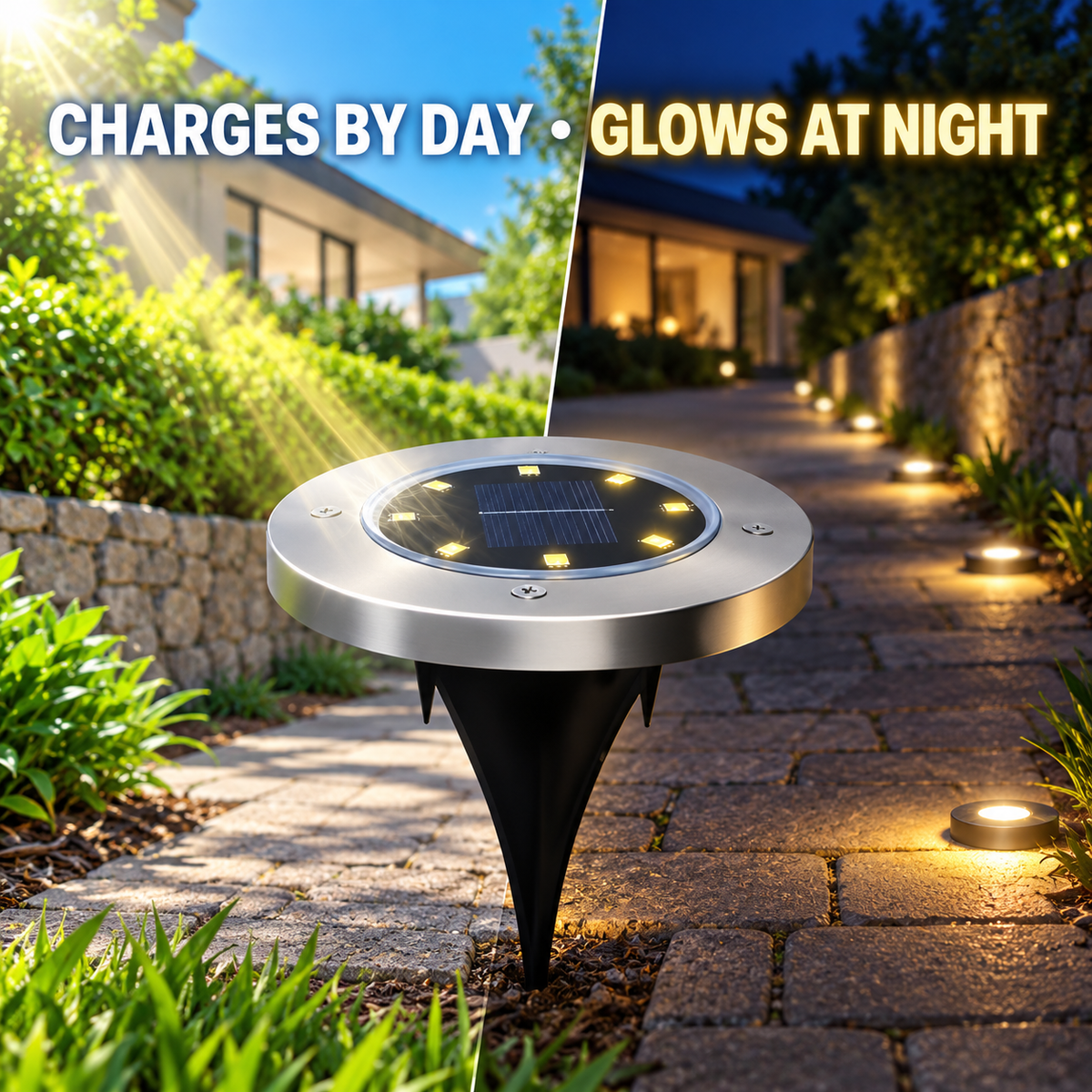 Outdoor Solar Disk Lights – Waterproof In-Ground Landscape Lighting