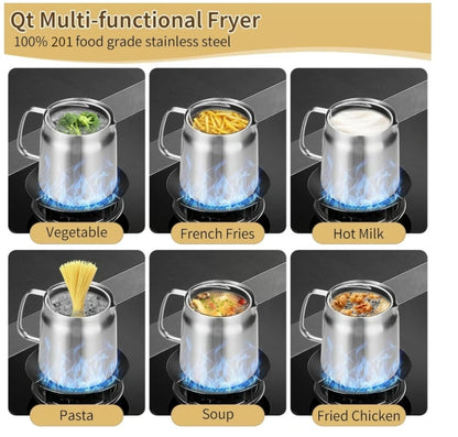 4-in-1 Oil Filter Fryer Pot