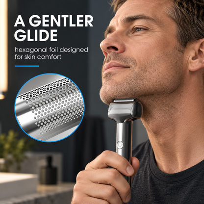 🪒Men's Rechargeable Foil Electric Shaver – Efficient Close Shaving, Cordless Portable Wet & Dry Beard Razor for Daily Grooming