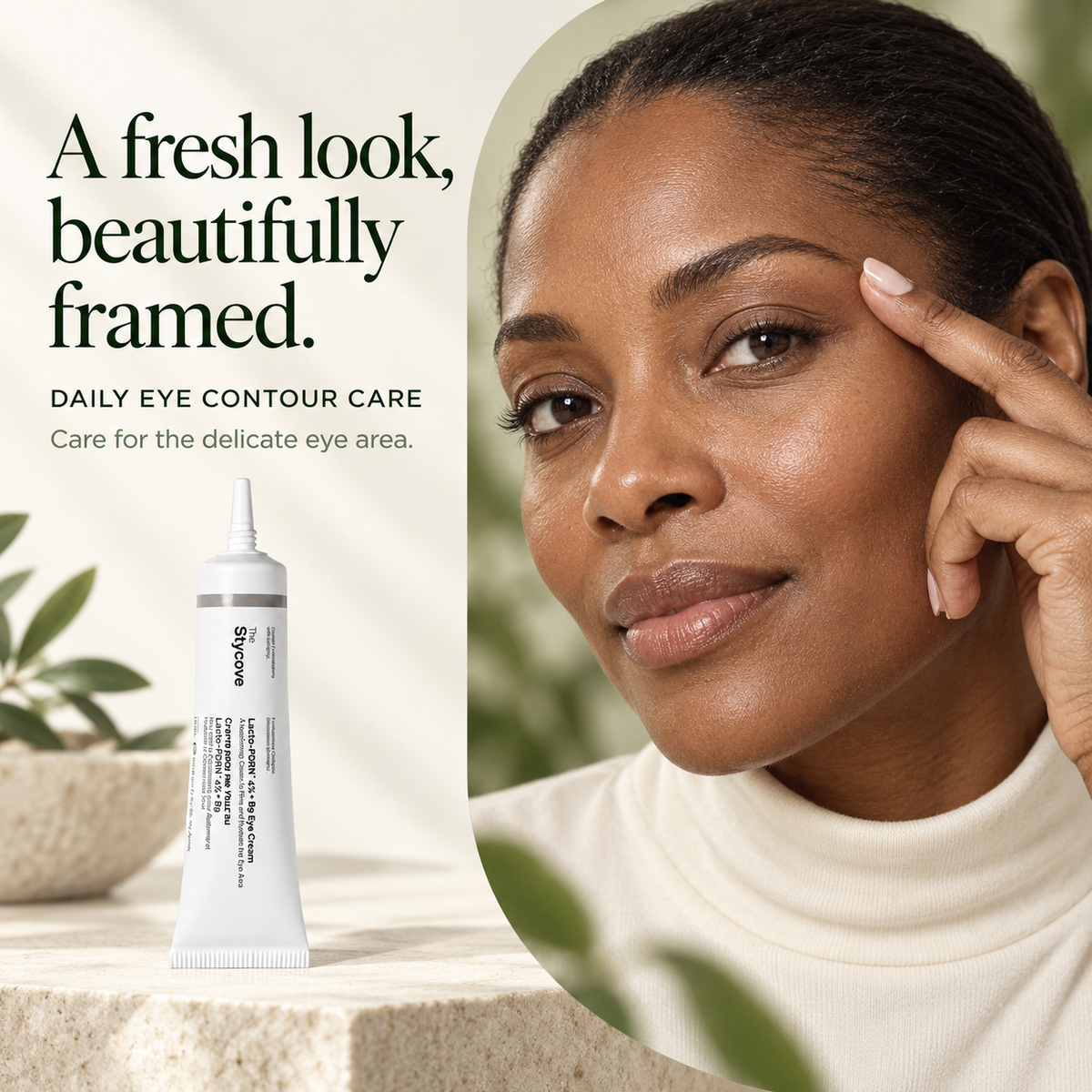 The Stycove Lacto-PDRN 4% + B9 Eye Cream for firming and brightening eye care