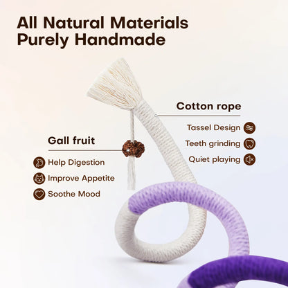 Stycove Cat Chew Toys 3Pcs – Safe Organic Teeth Cleaning Ropes