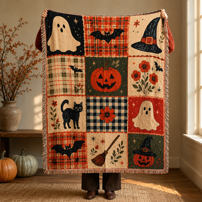Multi-Function Woven Tassel Blanket, 130x160cm