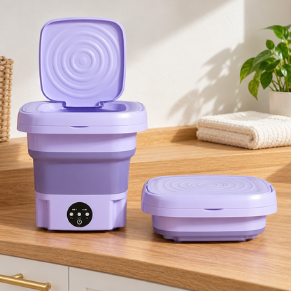 🧺 8L Portable Foldable Washing Machine with Spin Dryer – Compact Washer for Underwear & Socks