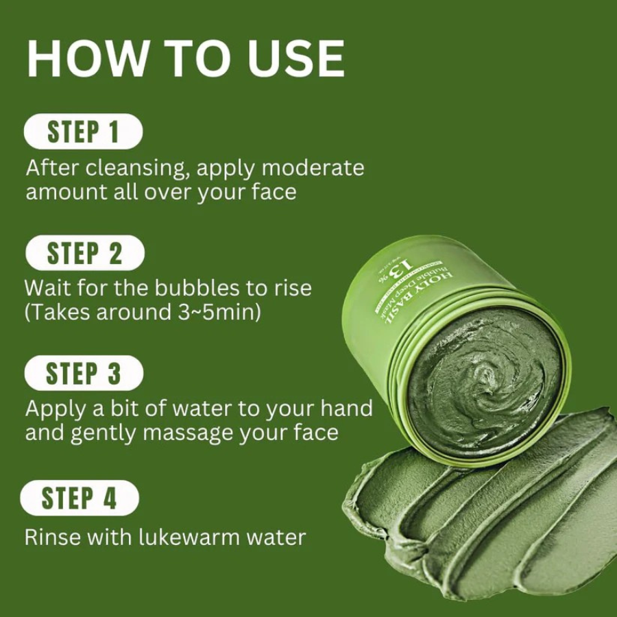 Smooth, Radiant Skin – Activated by Holy Basil & Bubble Detox Action