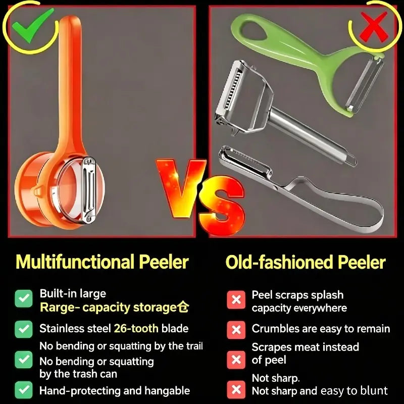 Retractable Splash-Proof Peeler — No More Messy Kitchen Counters 🥔✨