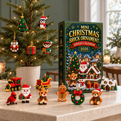 ⏳ Last day to save 49% – 🎄 24-Day Mini Christmas Ornament Advent Calendar | 24 unique festive buildable designs with hanging loops—perfect for decorating Christmas trees, wreaths, and holiday displays 🧱