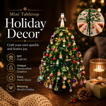 🎄✨ DIY Beaded Christmas Tree Kit – 🎅Create Your Own Sparkling Holiday Decoration