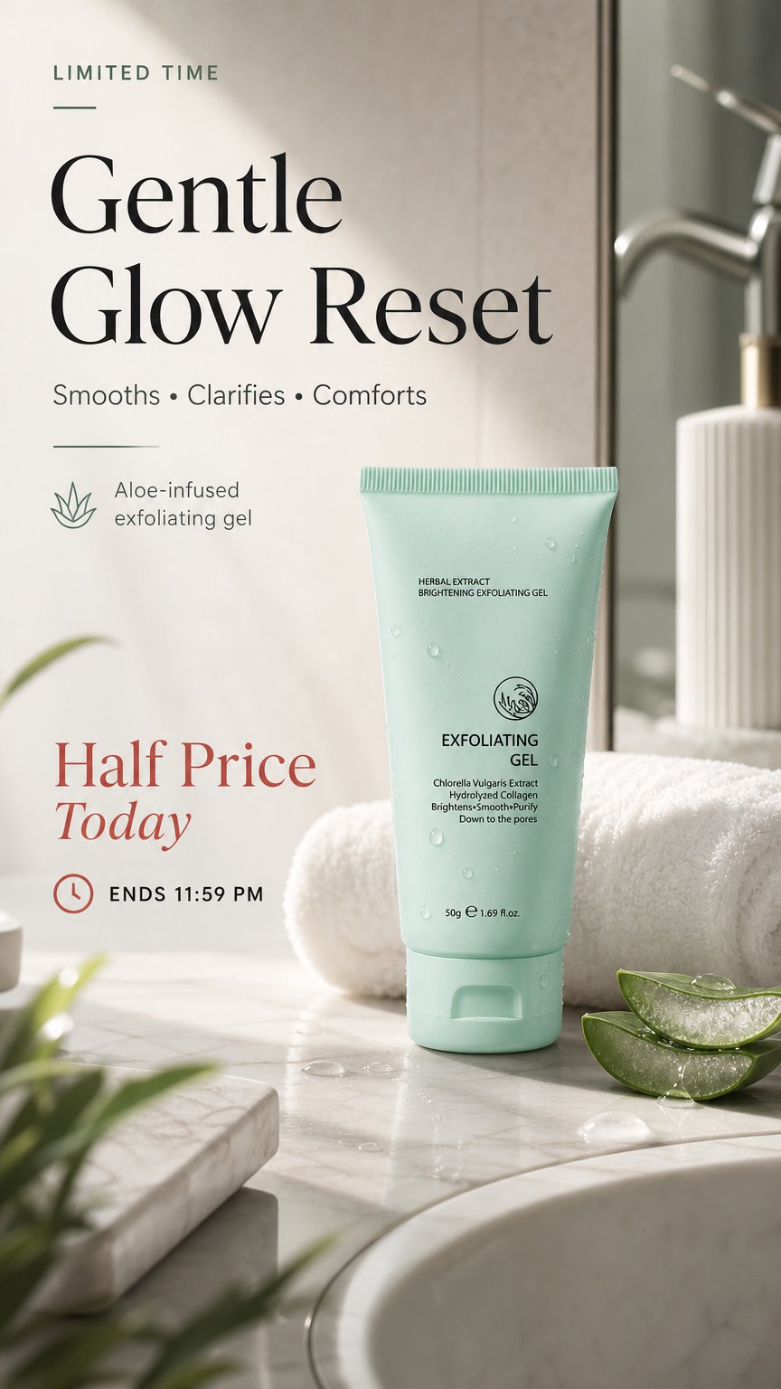 Herbal Extract Brightening Exfoliating Gel