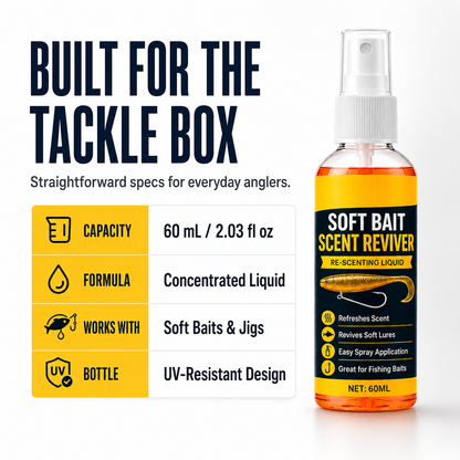 Soft Bait Scent Spray – Instant Fish-Attracting Reviver
