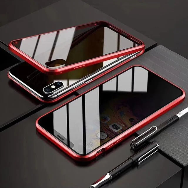 Iphone Anti-Peep Screen Protector Magnetic Case