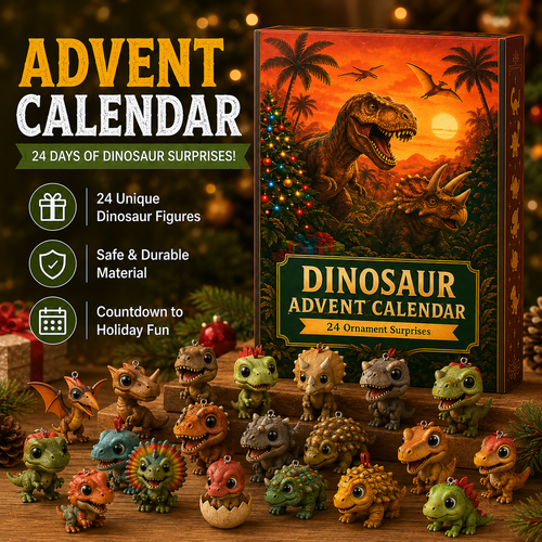 🦖Dinosaur Advent Calendar, 24‑Day Christmas Countdown Calendar