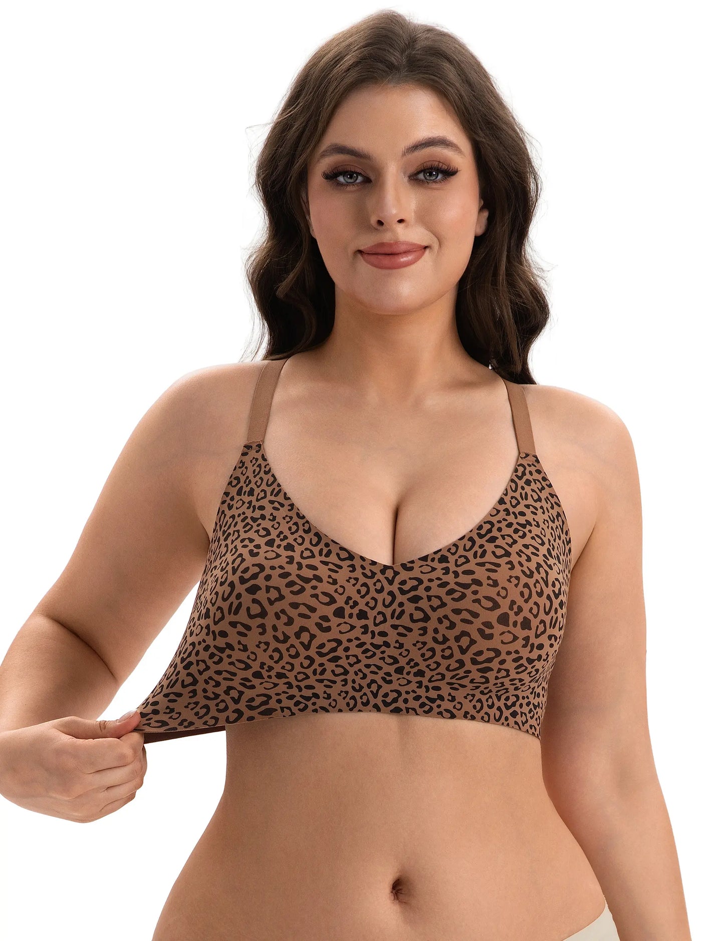 Lusait Lace Jelly Bra Bralettes for Women | Seamless Wireless Deep V