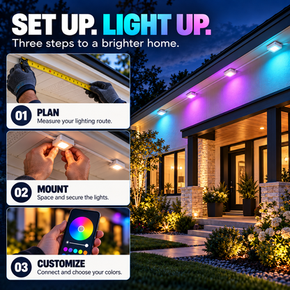 Smart Rainbow LED Permanent Outdoor Light - Smartlight 🎁