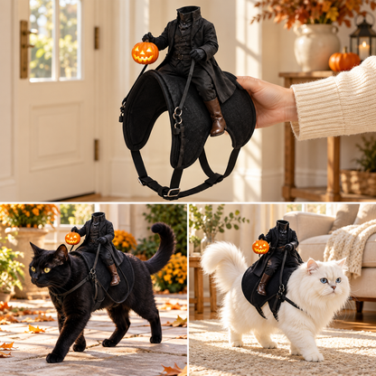 Puptailor Headless Horseman Pet Halloween Costume for Cat & Dog