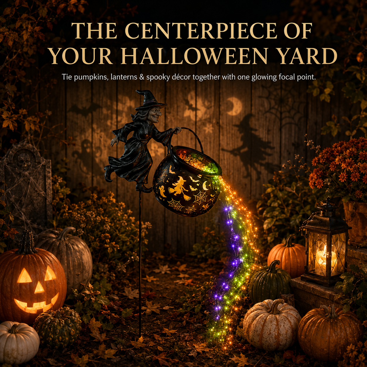 🎃Halloween Witch Cauldron Garden Light