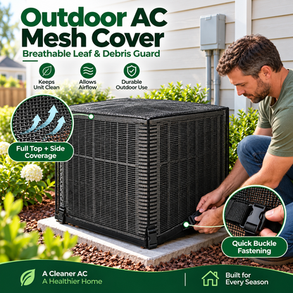 ❄️ Heavy-Duty Mesh AC Cover – All-Season Outdoor Protection