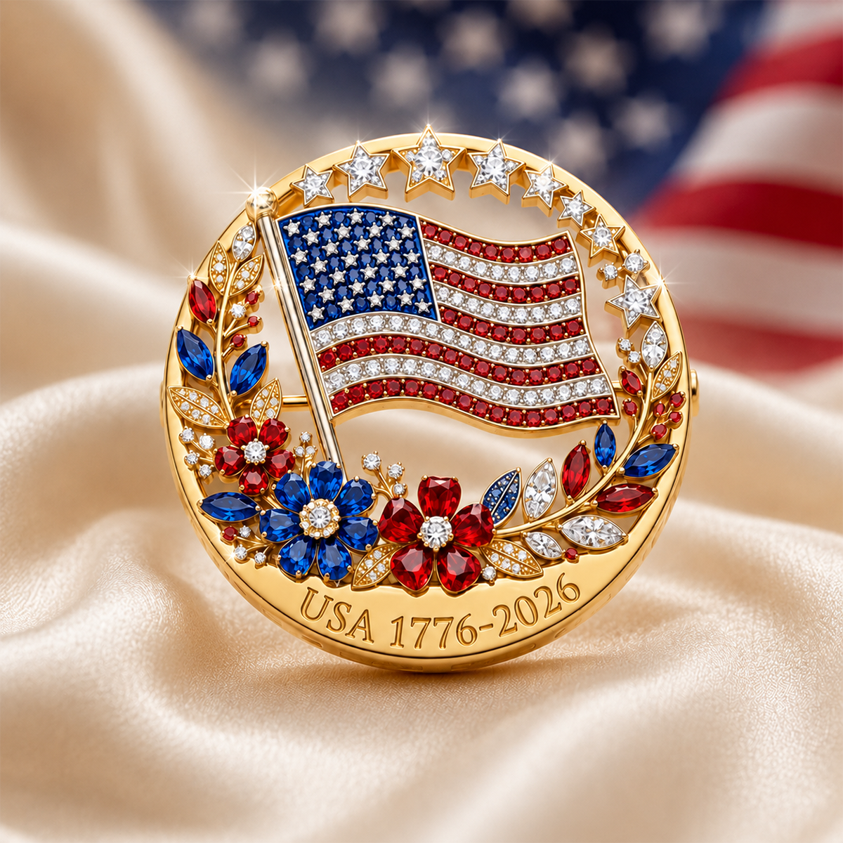 US 250th Anniversary Brooch Pin