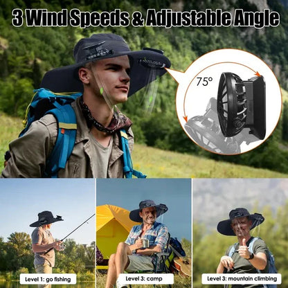 2026 New Ultralight Solar Fan Sun Hat – Lighter Than a Baseball!