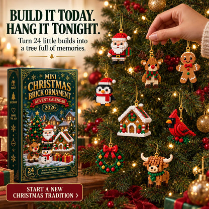 🎄 24-Day Mini Christmas Ornament Advent Calendar | 24 unique festive buildable designs with hanging loops