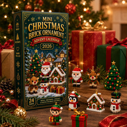 🎄 24-Day Mini Christmas Ornament Advent Calendar | 24 unique festive buildable designs with hanging loops