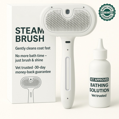 Stycove Pet Steam Brush + Solution Refills