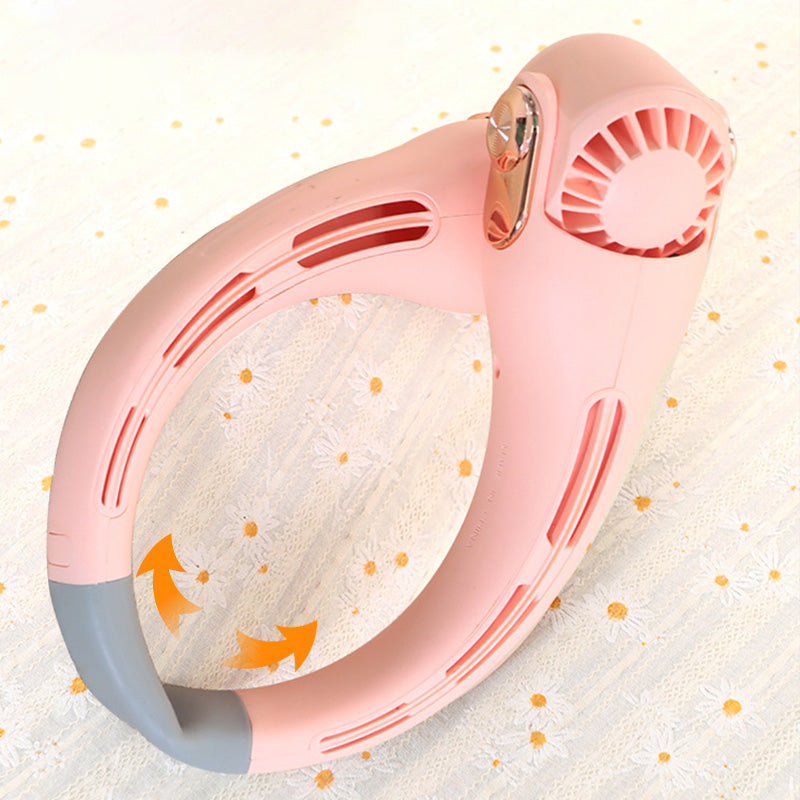 ❄️ Portable Neck Fan - 3-Sec Instant Cooling, 360° Rotating Head, 3-Speed Airflow
