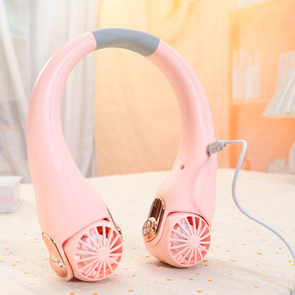 ❄️ Portable Neck Fan - 3-Sec Instant Cooling, 360° Rotating Head, 3-Speed Airflow