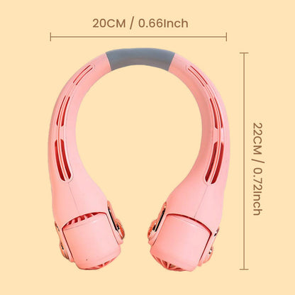 ❄️ Portable Neck Fan - 3-Sec Instant Cooling, 360° Rotating Head, 3-Speed Airflow