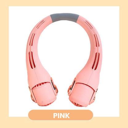 ❄️ Portable Neck Fan - 3-Sec Instant Cooling, 360° Rotating Head, 3-Speed Airflow