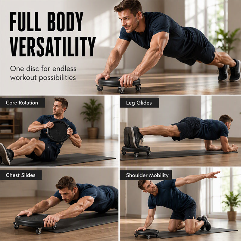 Abdominal Roller Wheel Disc with Knee Mat – Stable 💪