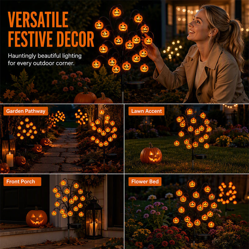 👻Waterproof Halloween Pumpkin Solar Branch Lights