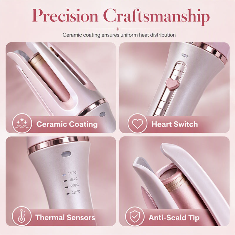 Rotating Auto Hair Curling Wand