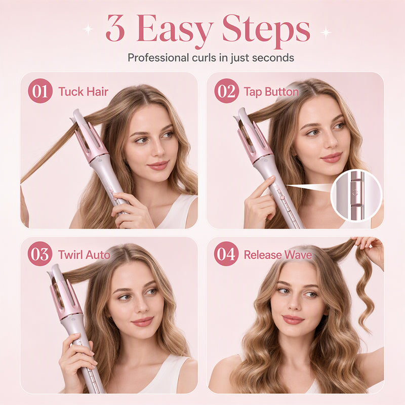 Rotating Auto Hair Curling Wand