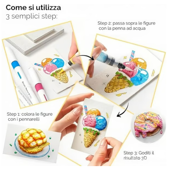 Magic 3D Foam Texture Painting Kit 🎨✨