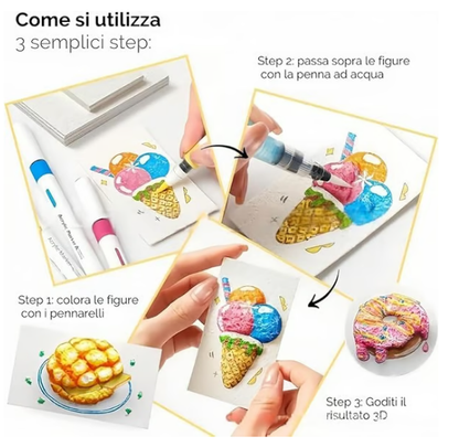 Magic 3D Foam Texture Painting Kit 🎨✨